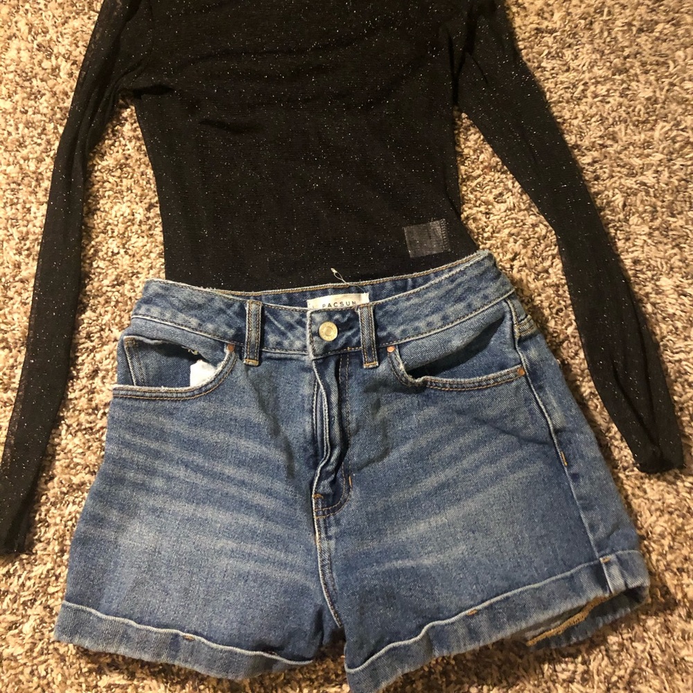 Pacsun MOM shorts high waisted jeans size 25